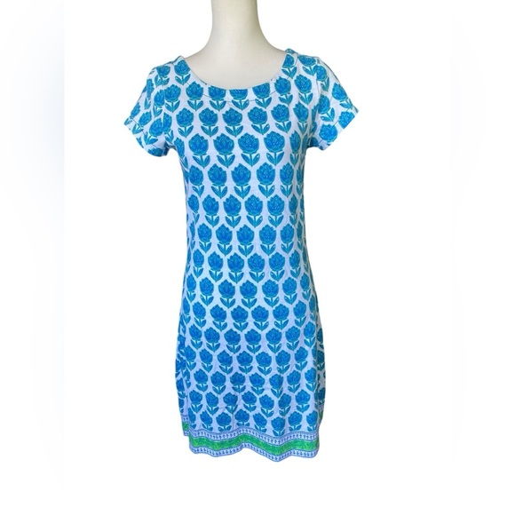 Hatley Nellie Dressing Blue and Green With Exposed Back Zipper, Size Small - Picture 4 of 11